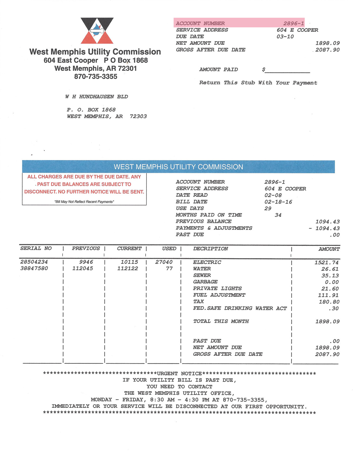 City Of West Memphis Bill Pay Pay Your Bill